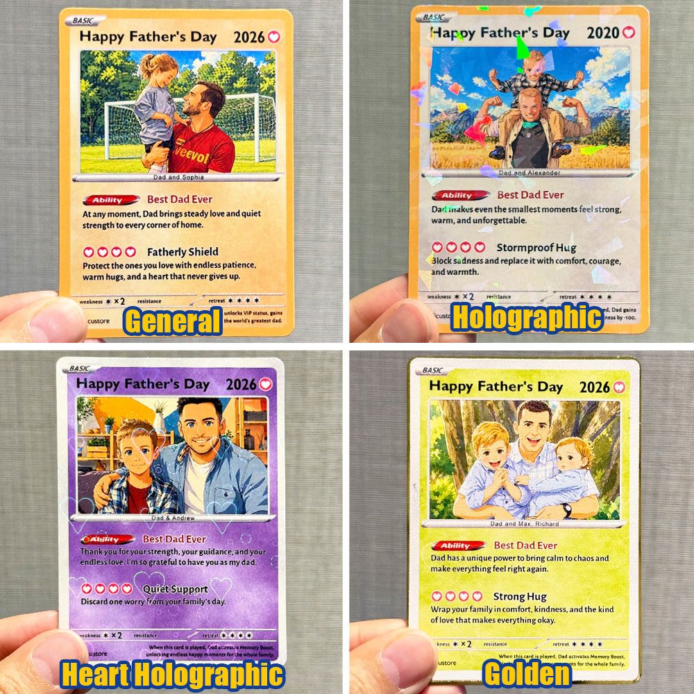 Custom Ability "Best Dad Ever" Base Set Card Pokecard For Pokedad