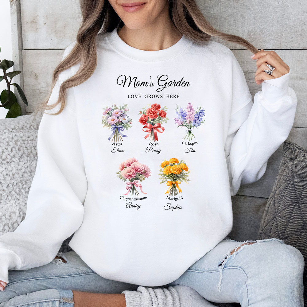 50%OFF⭐️Birth Month Flower Bouquet Customized Sweatshirt/Hoodie