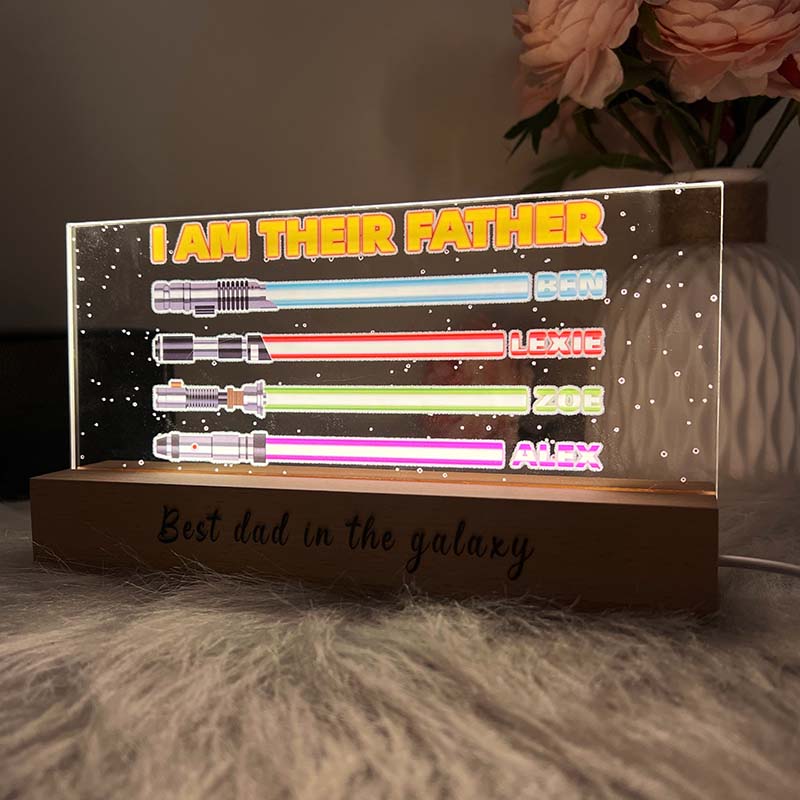 Custom I Am Their Father Photo Led Light For Dad