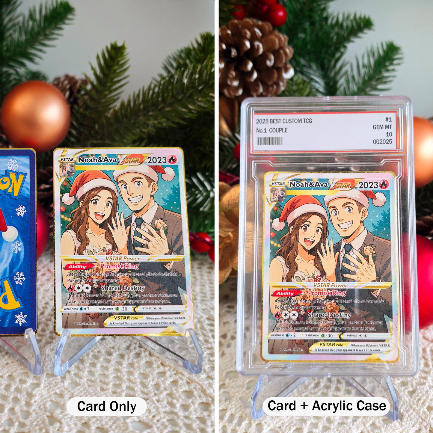 50%OFF🔥Personalized couple anime trading pokecard Christmas edition card