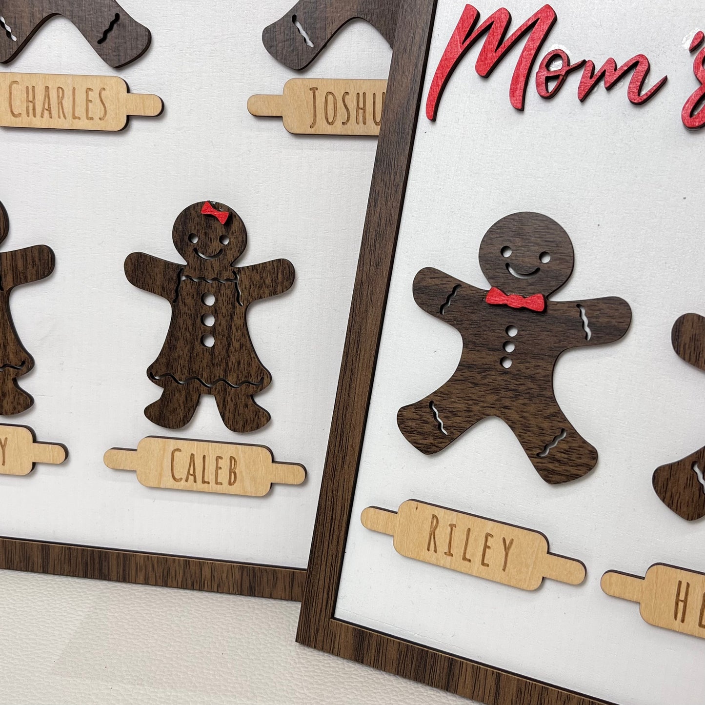 50%OFF⭐️Custom Gingerbread Man Family Name Wooden Frame