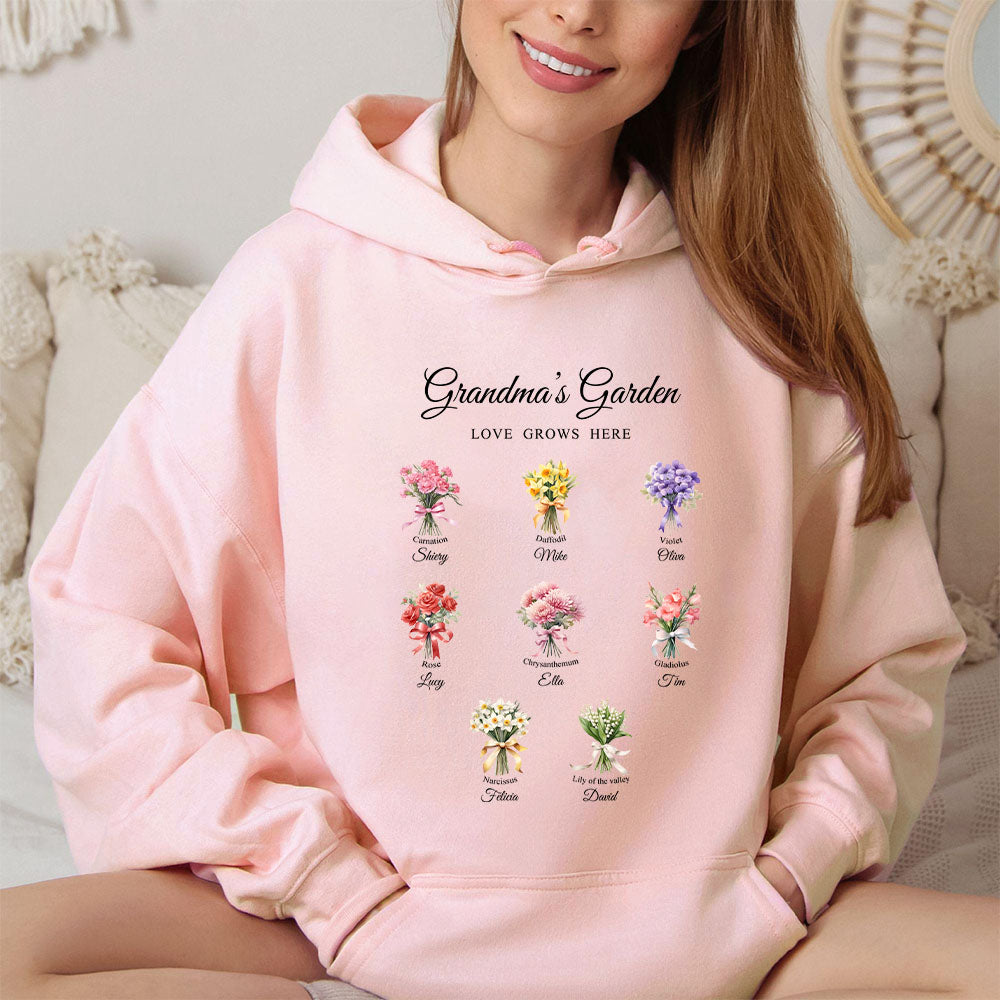 50%OFF⭐️Birth Month Flower Bouquet Customized Sweatshirt/Hoodie