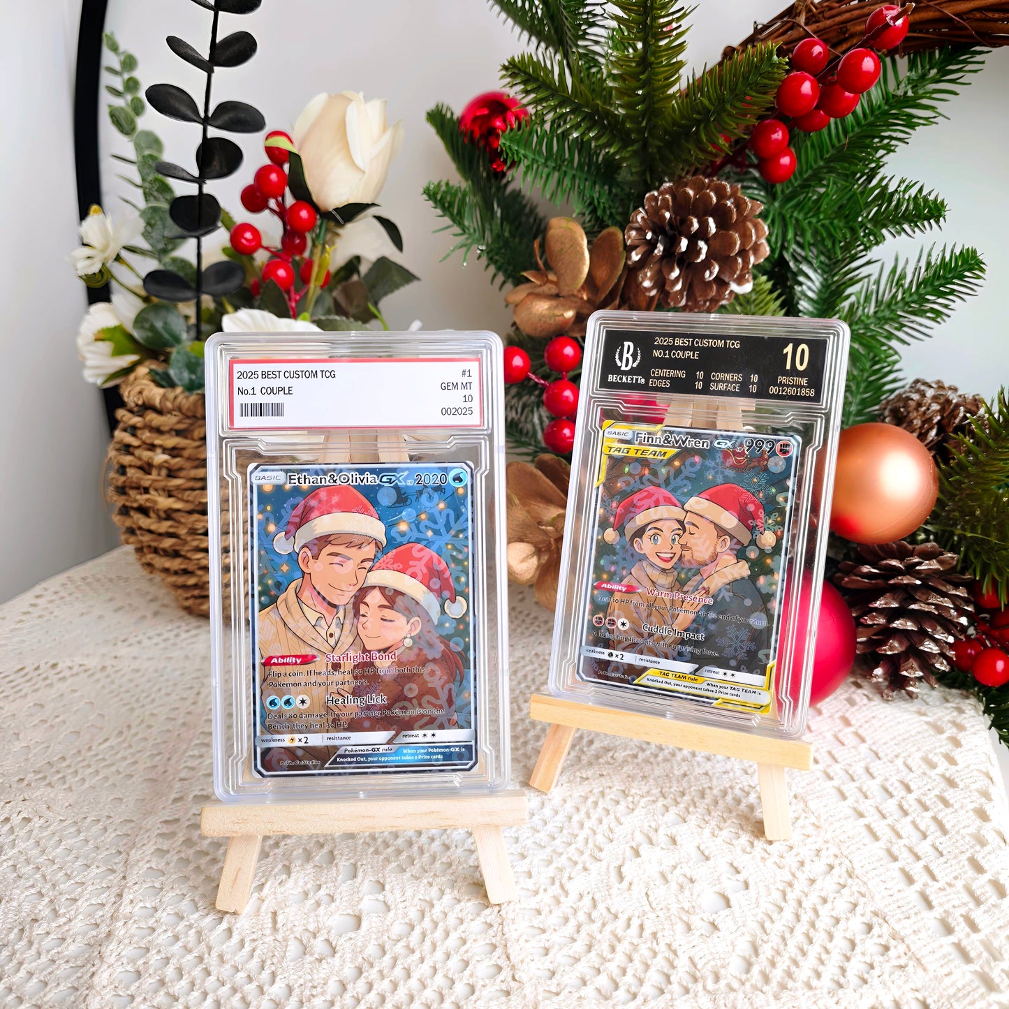 50%OFF🔥Personalized couple anime trading pokecard Christmas edition card