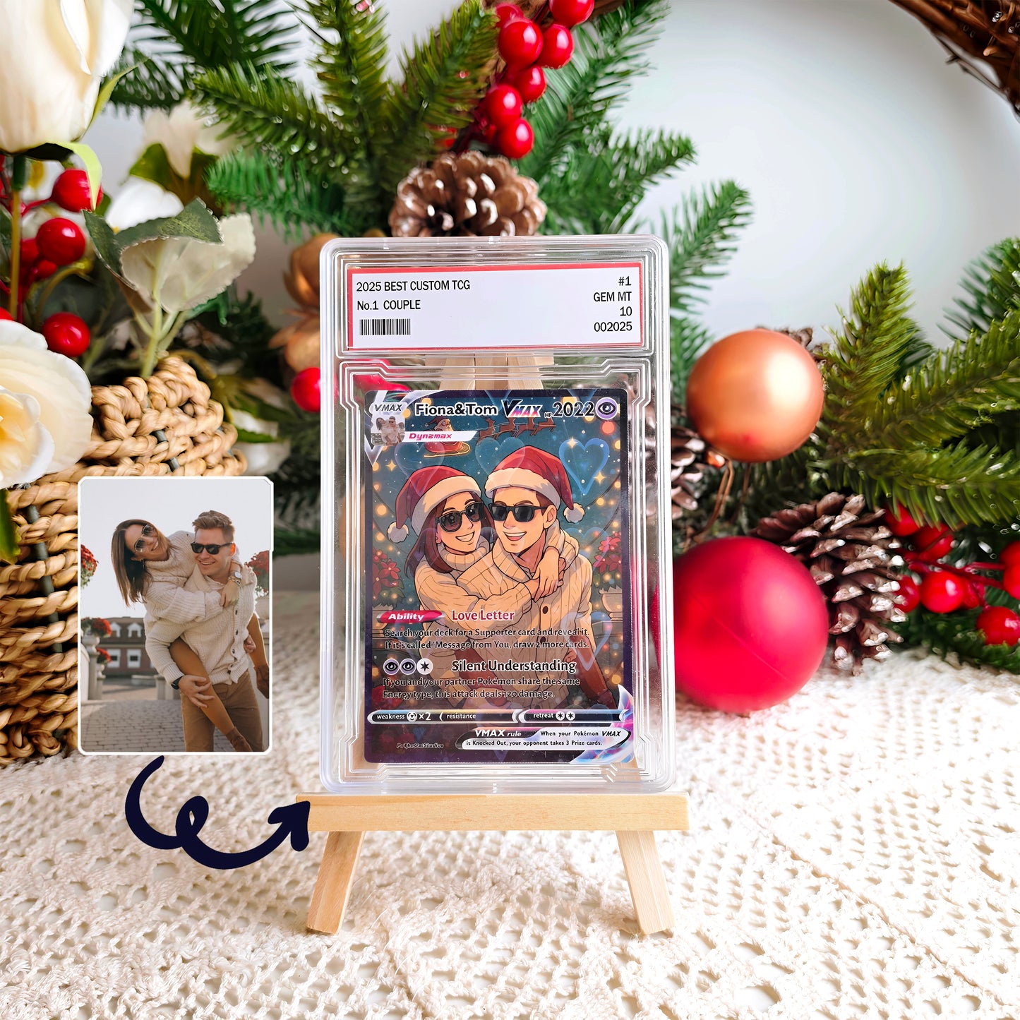 50%OFF🔥Personalized couple anime trading pokecard Christmas edition card