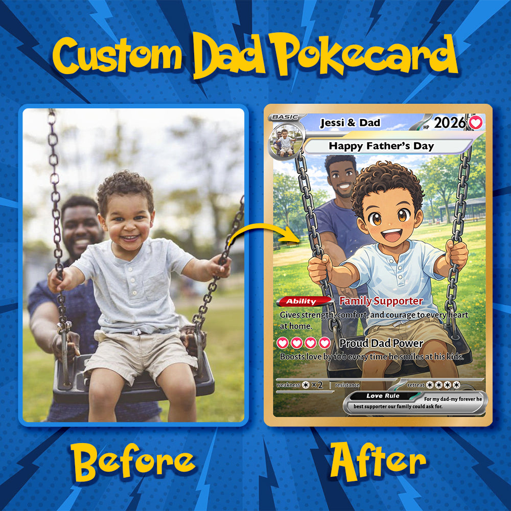 Custom Limited Edition Basic Card Pokecard For Pokedad