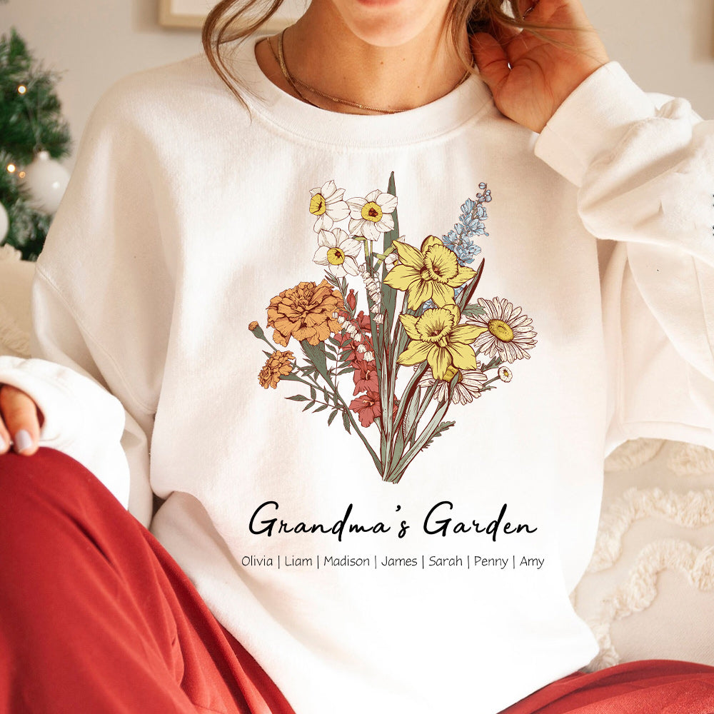 50%OFF⭐️Birth Flower Bouquet Customized Hoodie/Crewneck