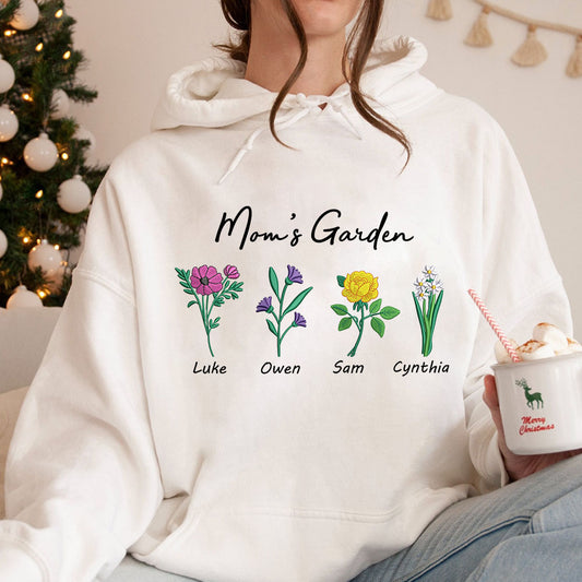 50%OFF⭐️Custom Embroidered Birth Month Flower Sweatshirt/Hoodie