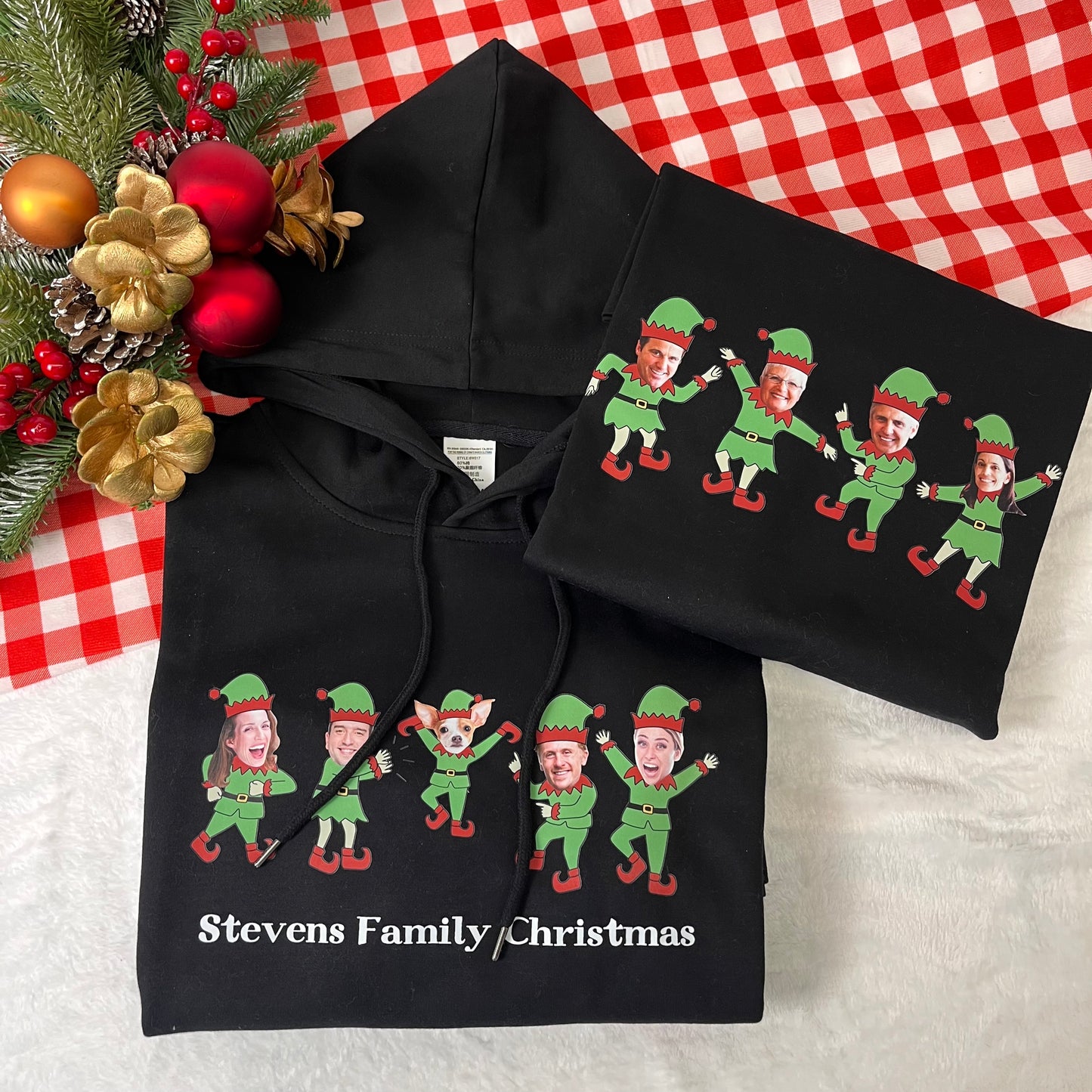 50% OFF👔Family Custom Christmas Elf Face Sweatshirt