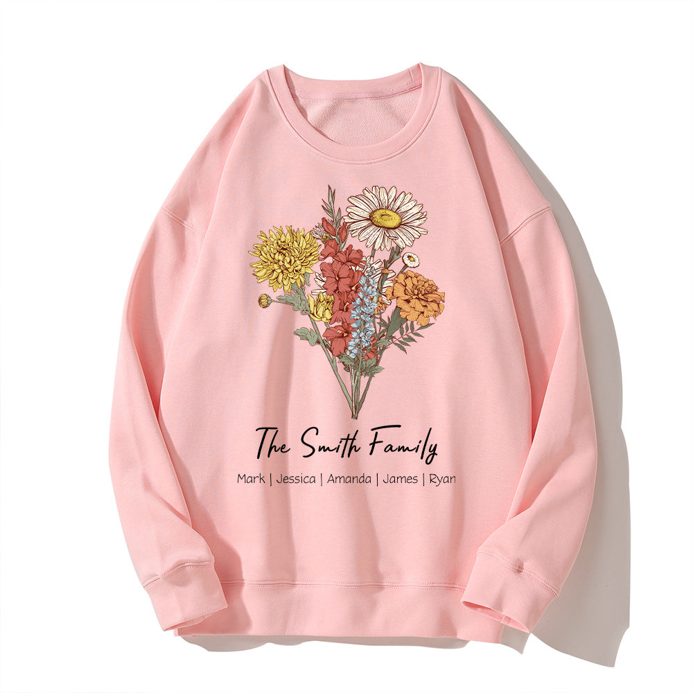 50%OFF⭐️Birth Flower Bouquet Customized Hoodie/Crewneck