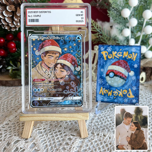 50%OFF🔥Personalized couple anime trading pokecard Christmas edition card