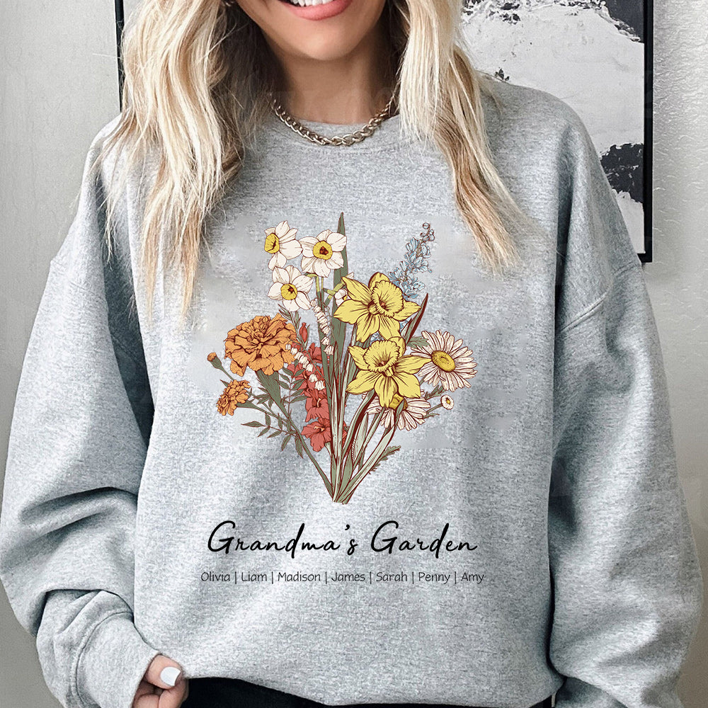 50%OFF⭐️Birth Flower Bouquet Customized Hoodie/Crewneck