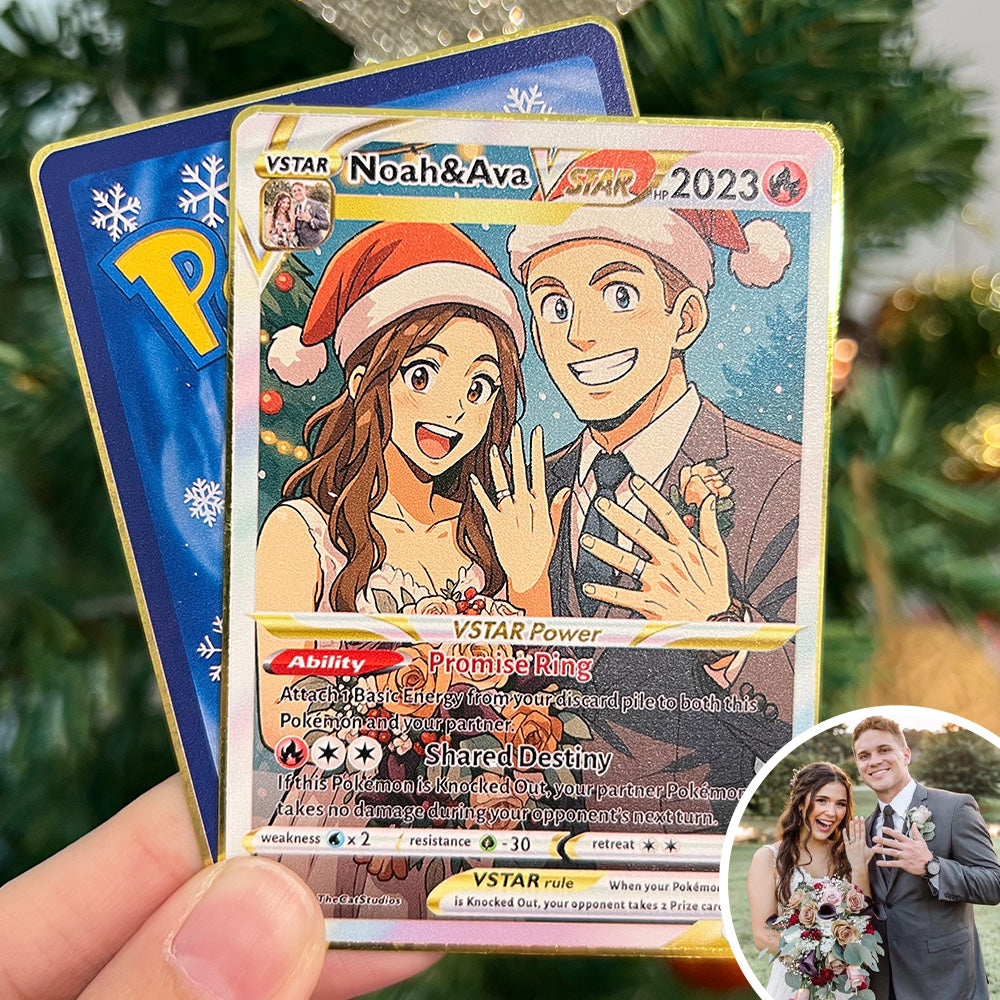 50%OFF🔥Personalized couple anime trading pokecard Christmas edition card
