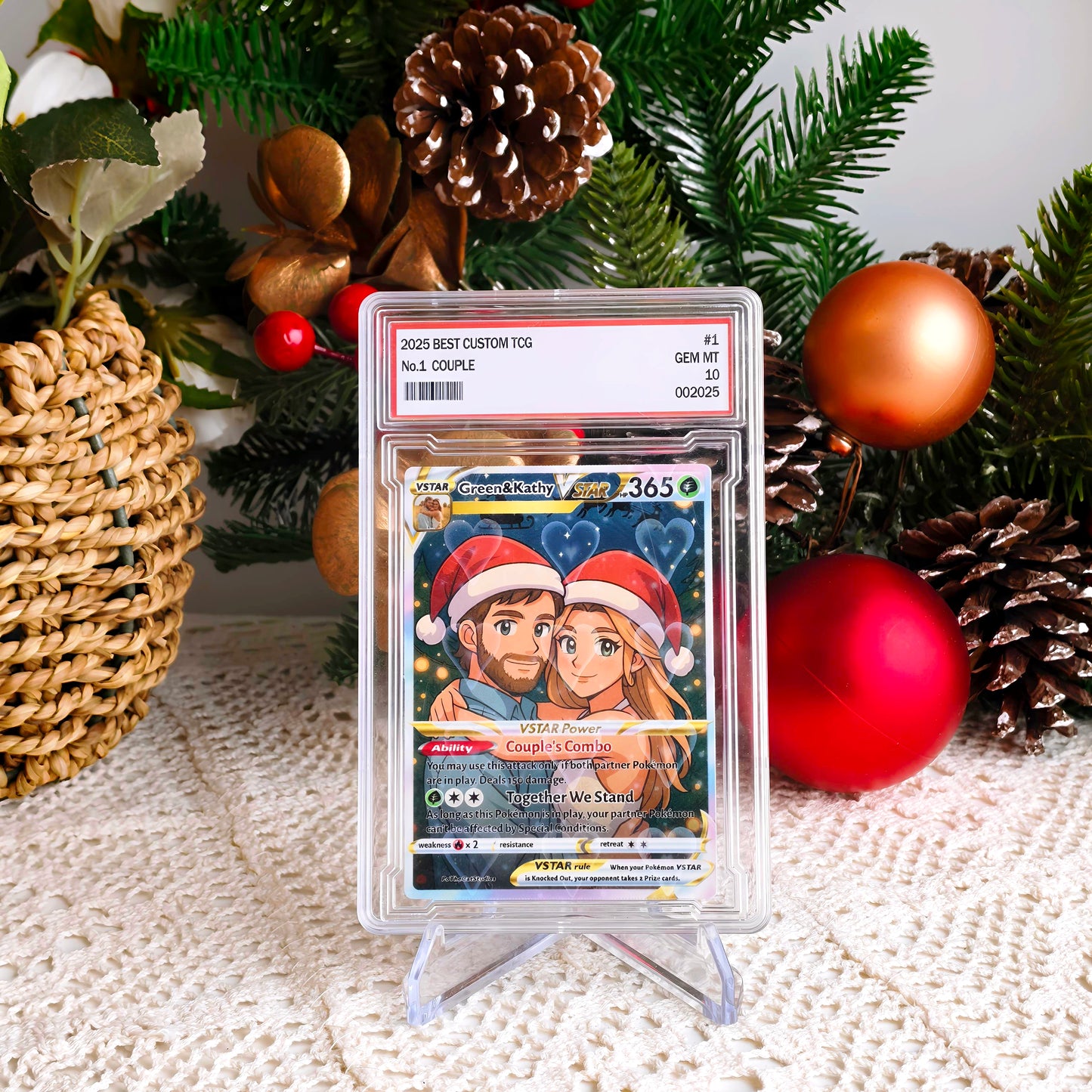 50%OFF🔥Personalized couple anime trading pokecard Christmas edition card