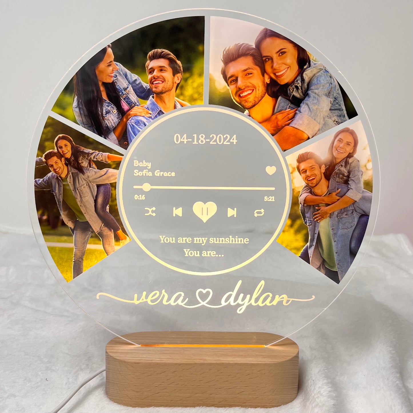 50%OFF⭐️Personalized Photo Night Light Plaque