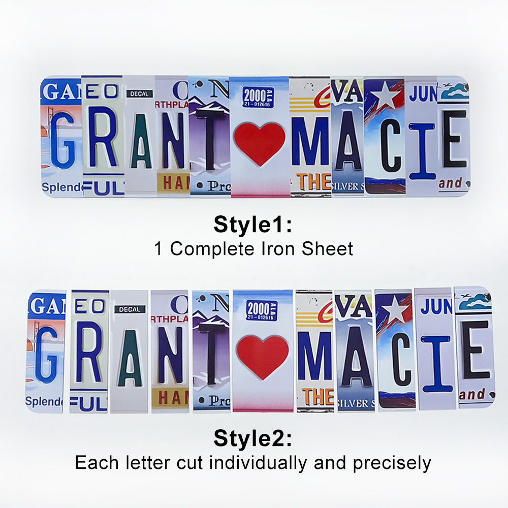 50%OFF❤️Personalized Handmade License Plate Stainless Steel Sign