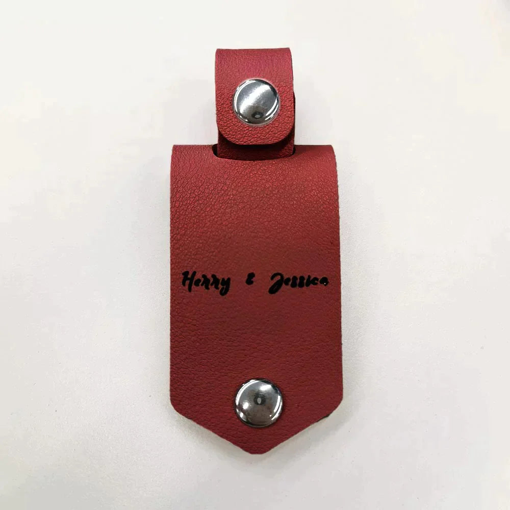 Drive Safe My Love, Custom Leather Keychain