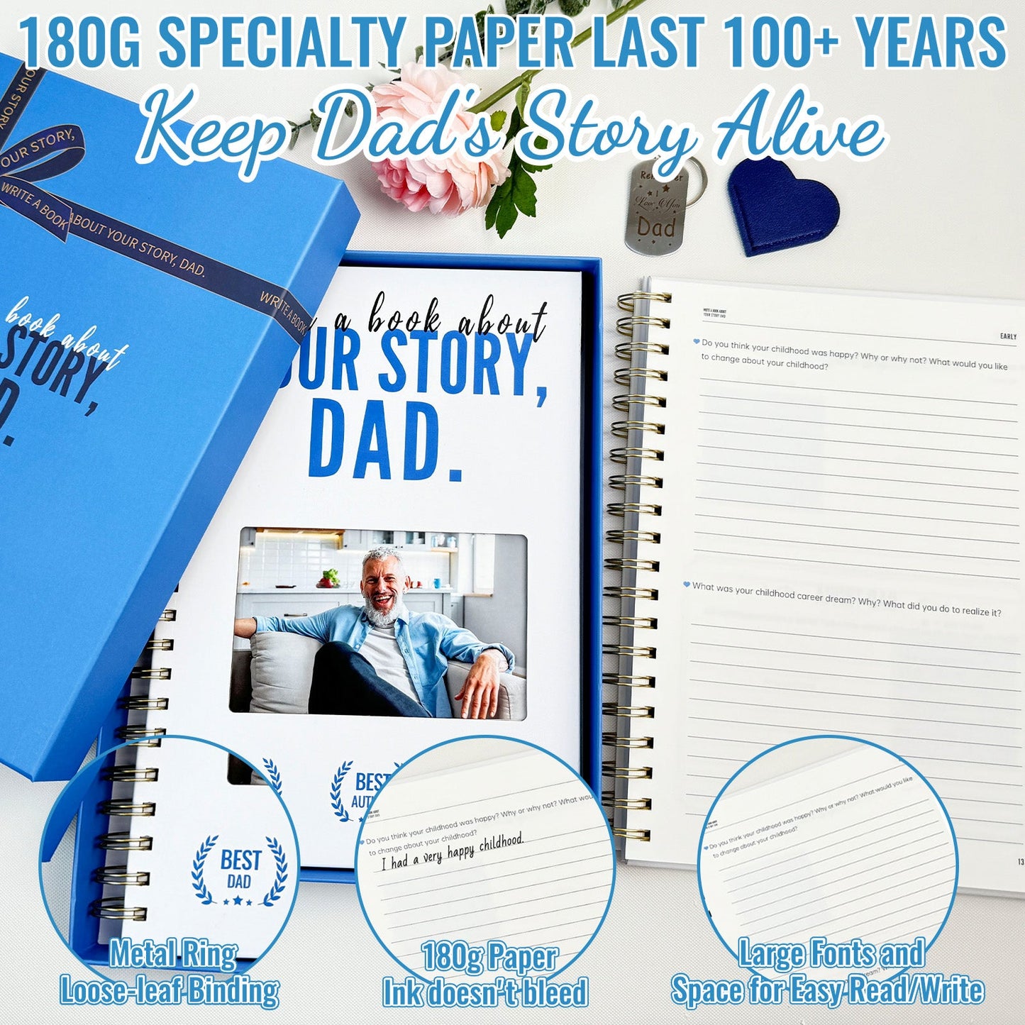 Write A Book About Your Story Dad-6in1 Gift Set