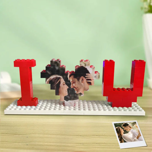 Personalised I Love You Brick Puzzles Gifts, Photo Block for Lovers