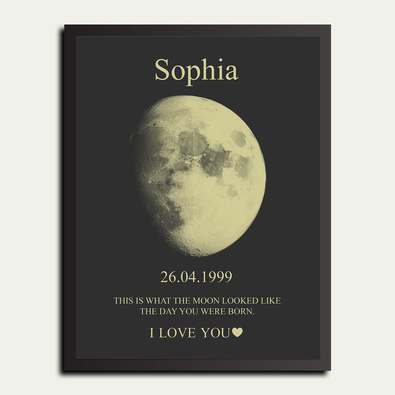 ❤️Custom Moon Phase With Custom Text & Date - Commemorative Gift