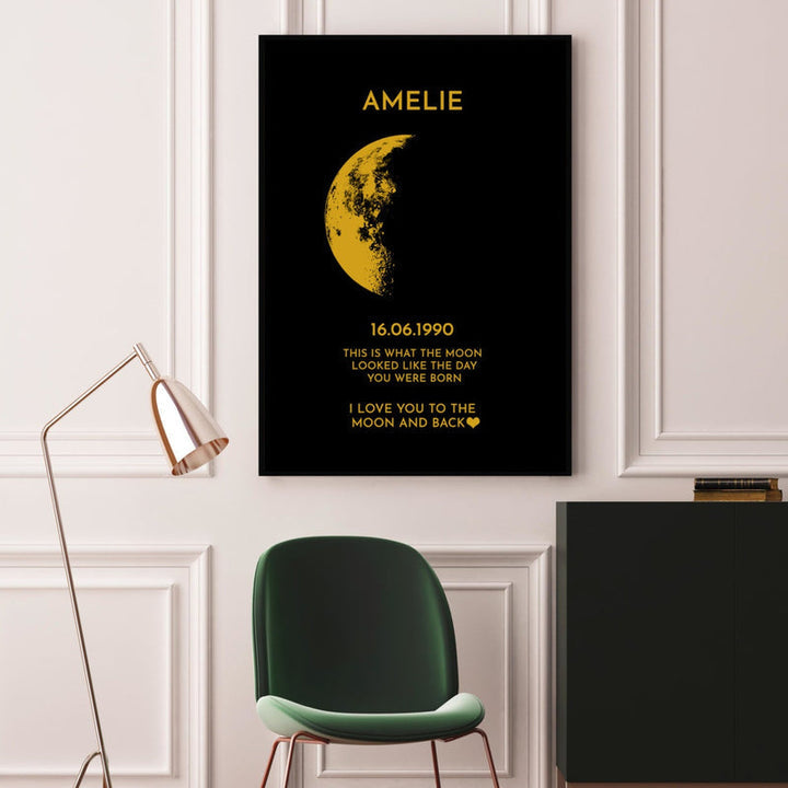❤️Custom Moon Phase With Custom Text & Date - Commemorative Gift