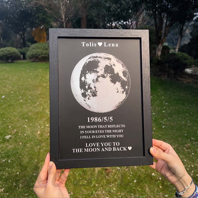 ❤️Custom Moon Phase With Custom Text & Date - Commemorative Gift