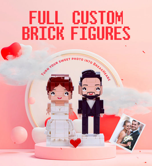 Valentine's Day ❤️ Custom 2 People Fully Body Brick Mini Figures