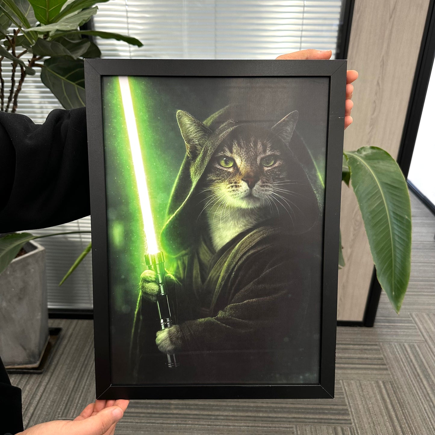Custom Lightsaber Galactic Hero Pet Portrait Frame Gift🌍