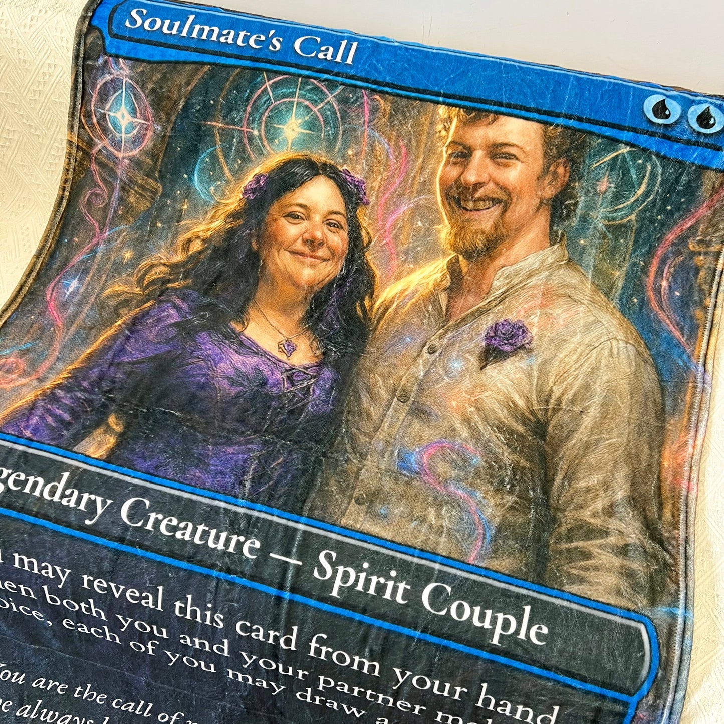 Custom Anime Couple MTG Card Blanket