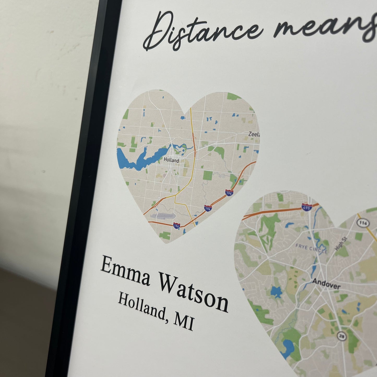 Long Distance Mom And Children Custom City Map Frame Gift