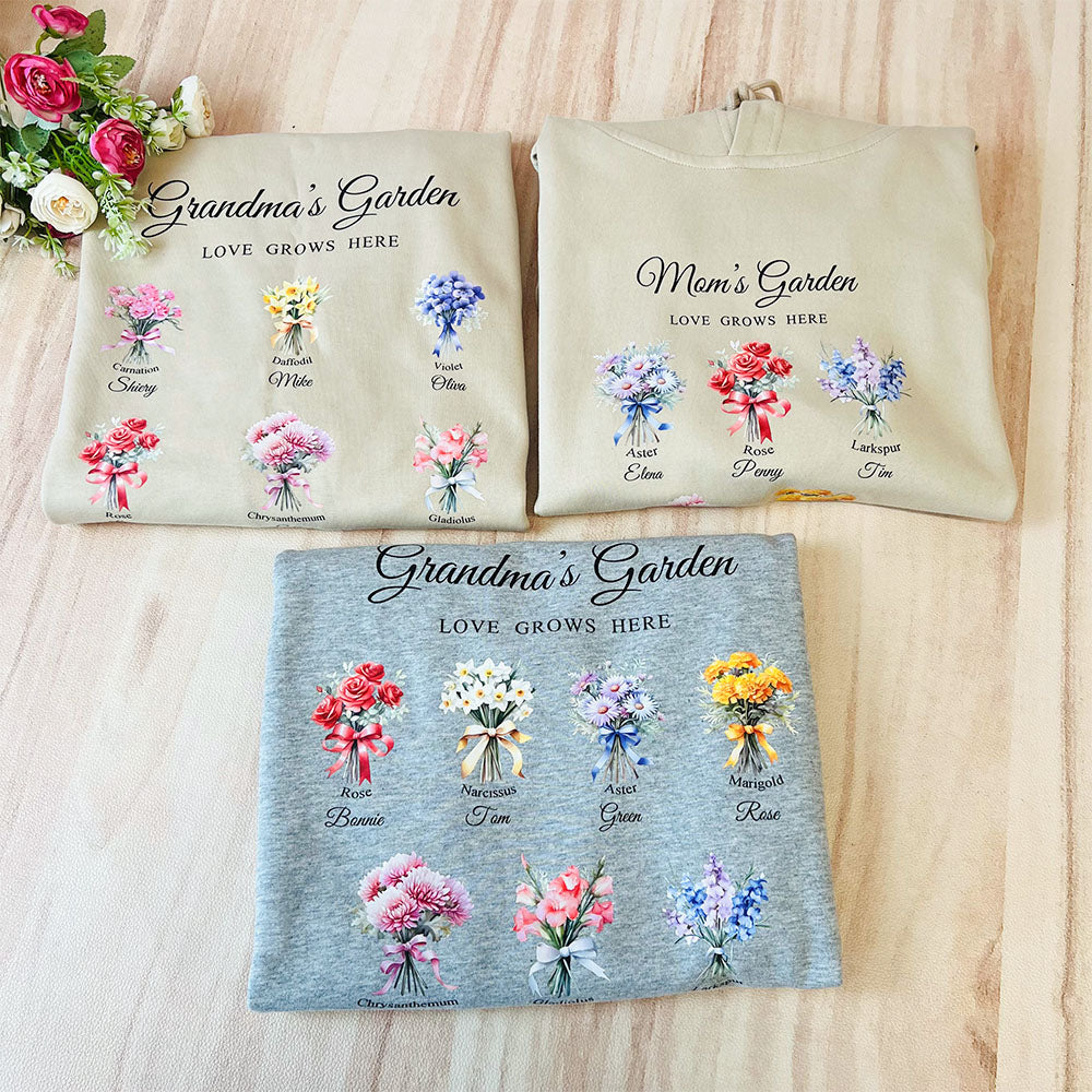 50%OFF⭐️Birth Month Flower Bouquet Customized Sweatshirt/Hoodie