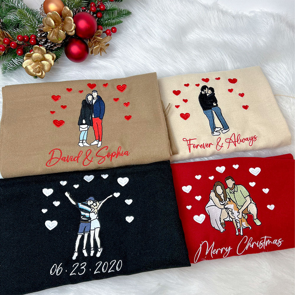 50%OFF⭐️Personalized Photo Embroidered Couple Scarf