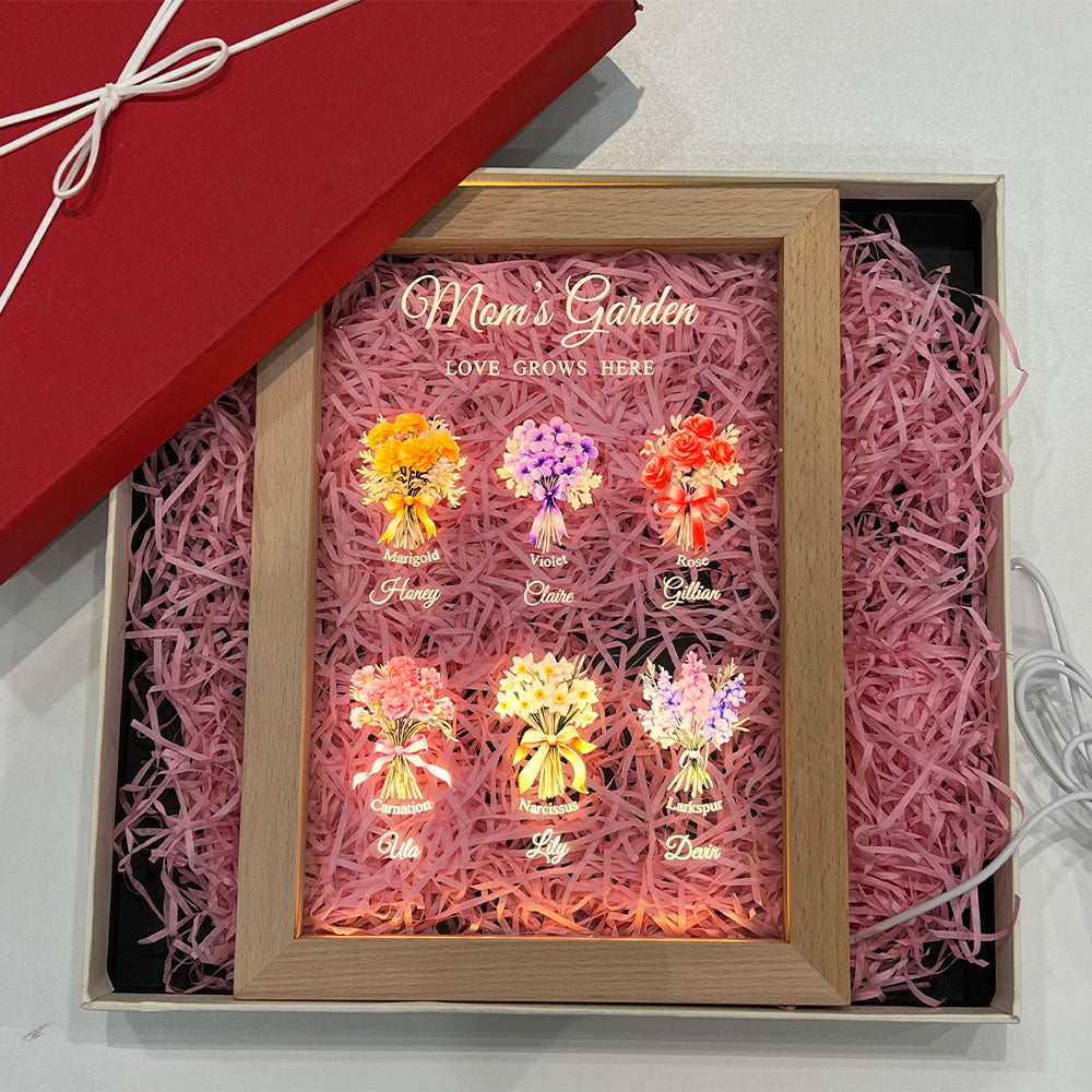 50%OFF⭐️Birth Month Flower Bouquet Customized LED Light