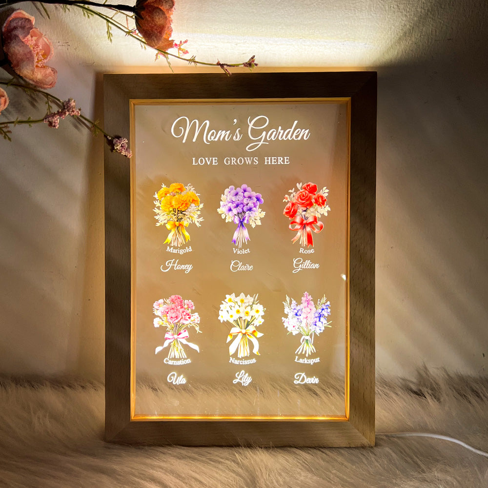 50%OFF⭐️Birth Month Flower Bouquet Customized LED Light