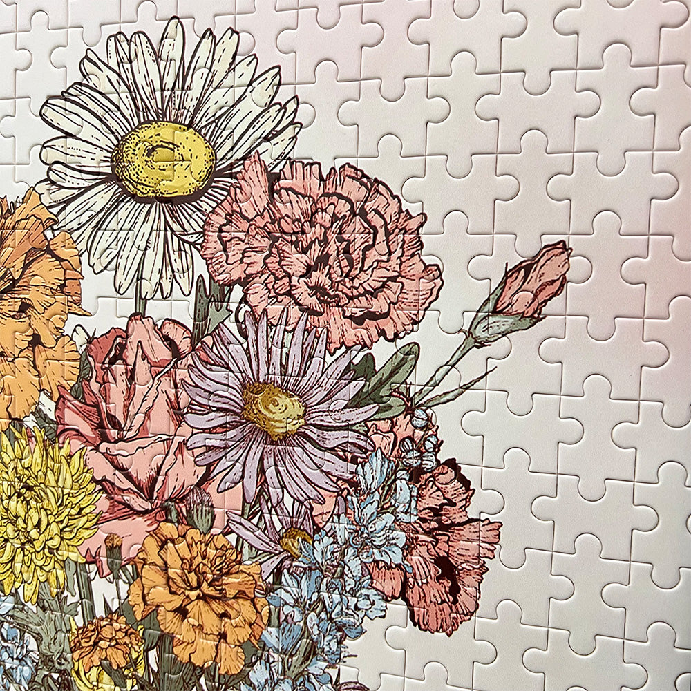 50%OFF⭐️Personalized Birth Month Flower Bouquet Puzzle Frame For Mom/Grandma