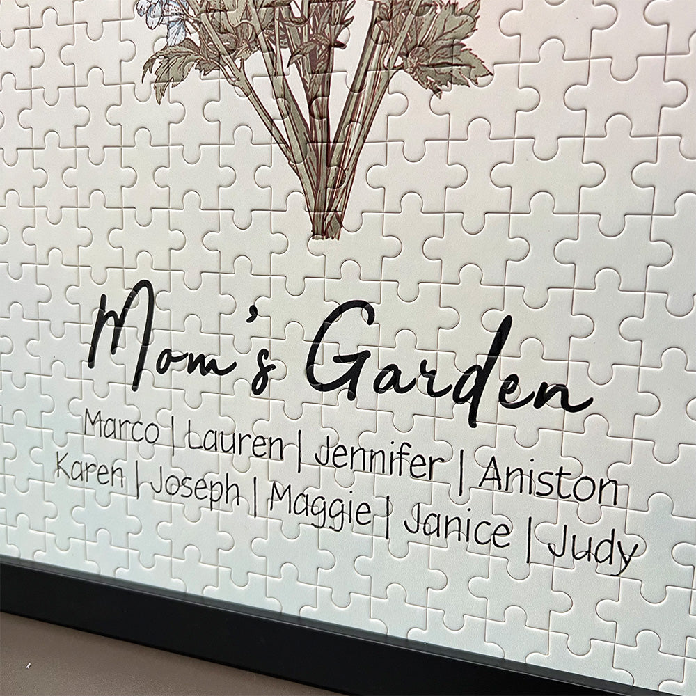 50%OFF⭐️Personalized Birth Month Flower Bouquet Puzzle Frame For Mom/Grandma