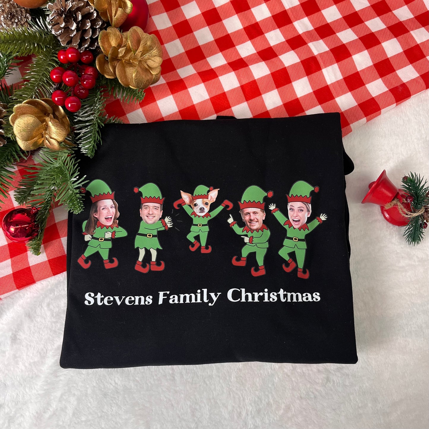 50% OFF👔Family Custom Christmas Elf Face Sweatshirt