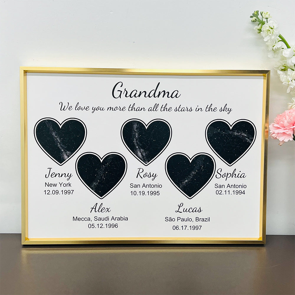 50%OFF⭐️ Custom Star Maps Frame For Mom/Grandma