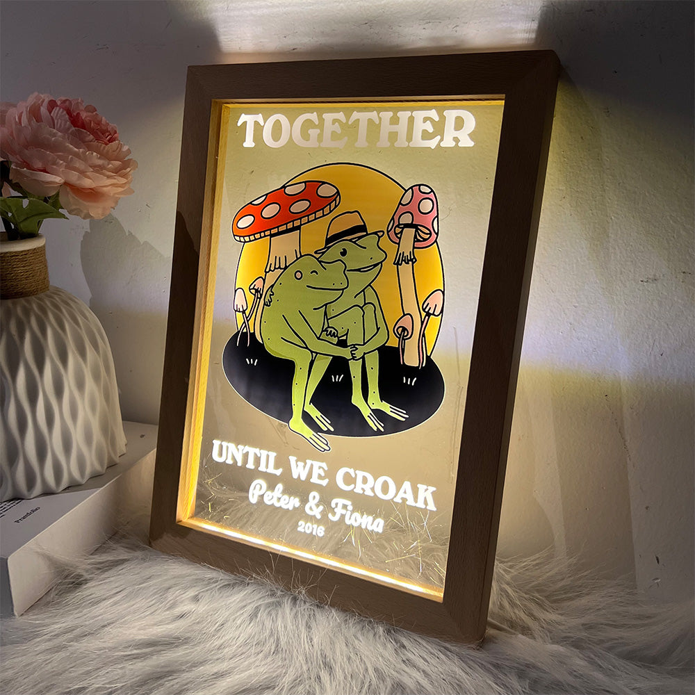 50%OFF⭐️Personalized Frog Illustration LED Light Together Until We Croak Style 3