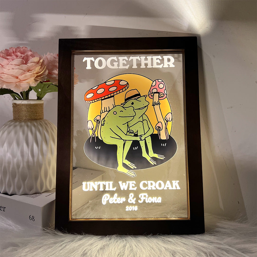 50%OFF⭐️Personalized Frog Illustration LED Light Together Until We Croak Style 3