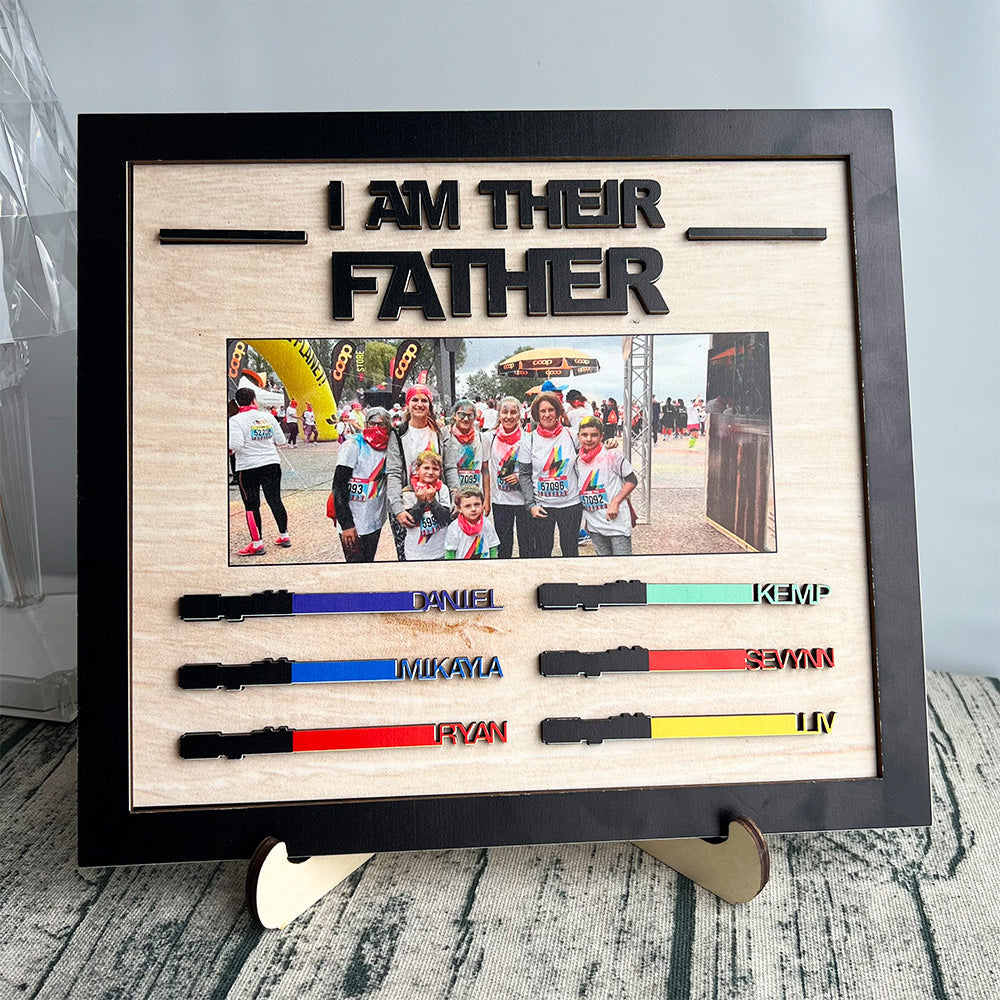 Personalized Photo Light Saber, I Am Their Father Engraved Sign