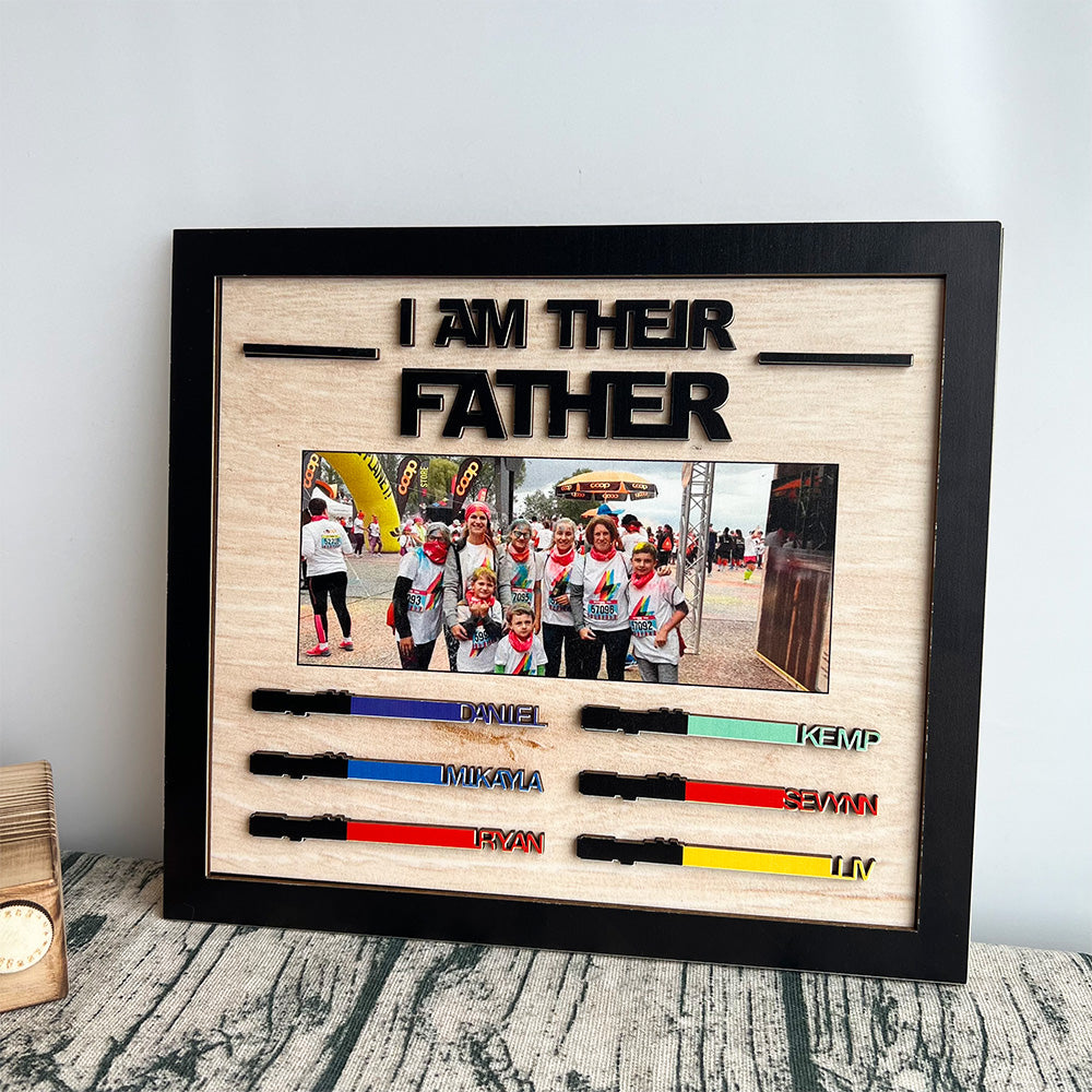 Personalized Photo Light Saber, I Am Their Father Engraved Sign