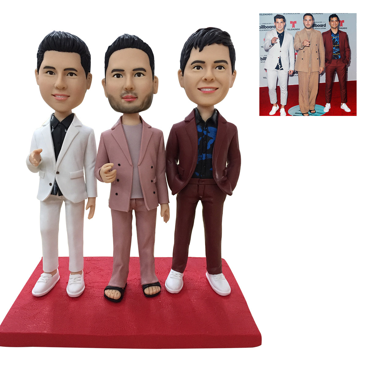 Fully Customizable 1-5 Person Custom Bobblehead With Engraved Text