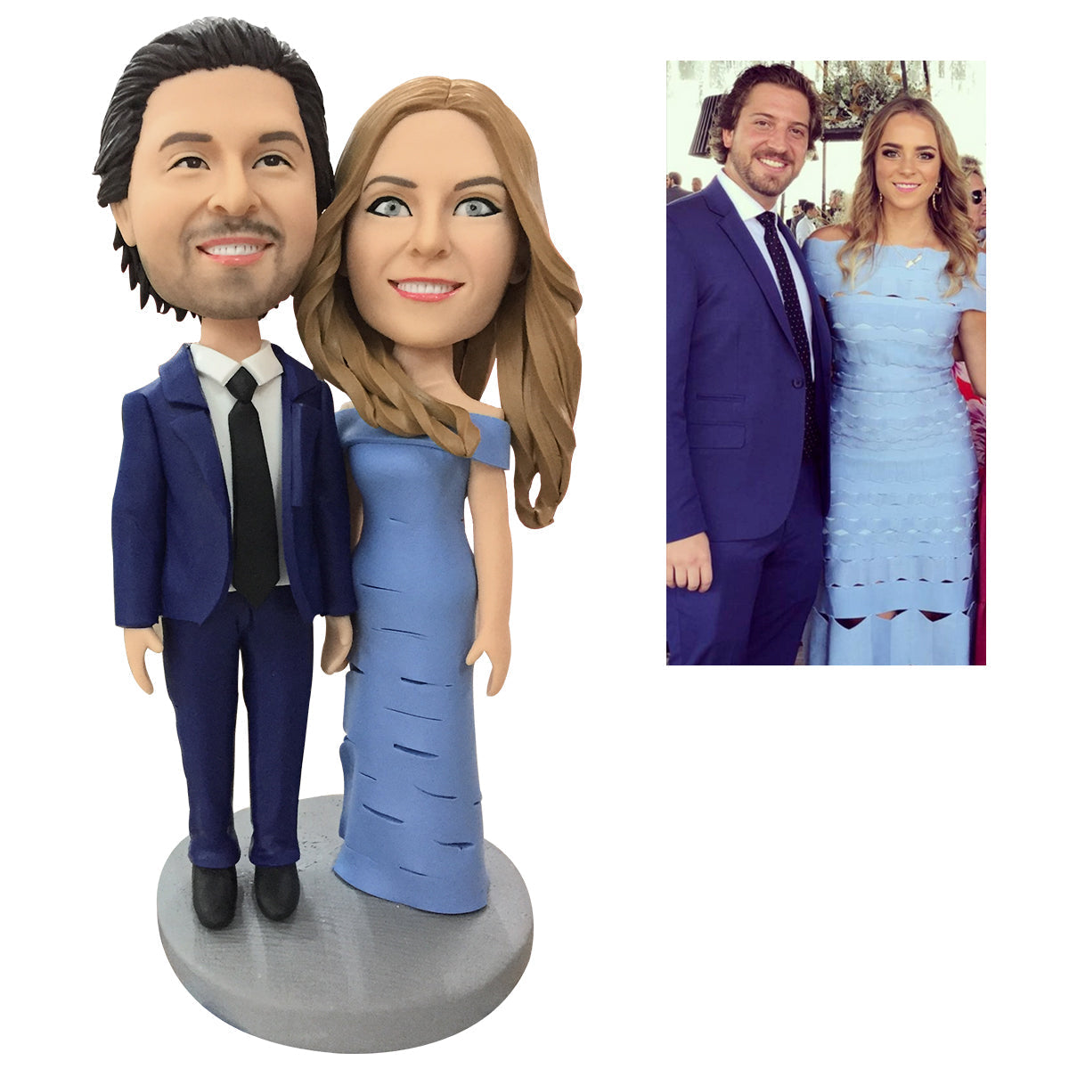 Fully Customizable 1-5 Person Custom Bobblehead With Engraved Text