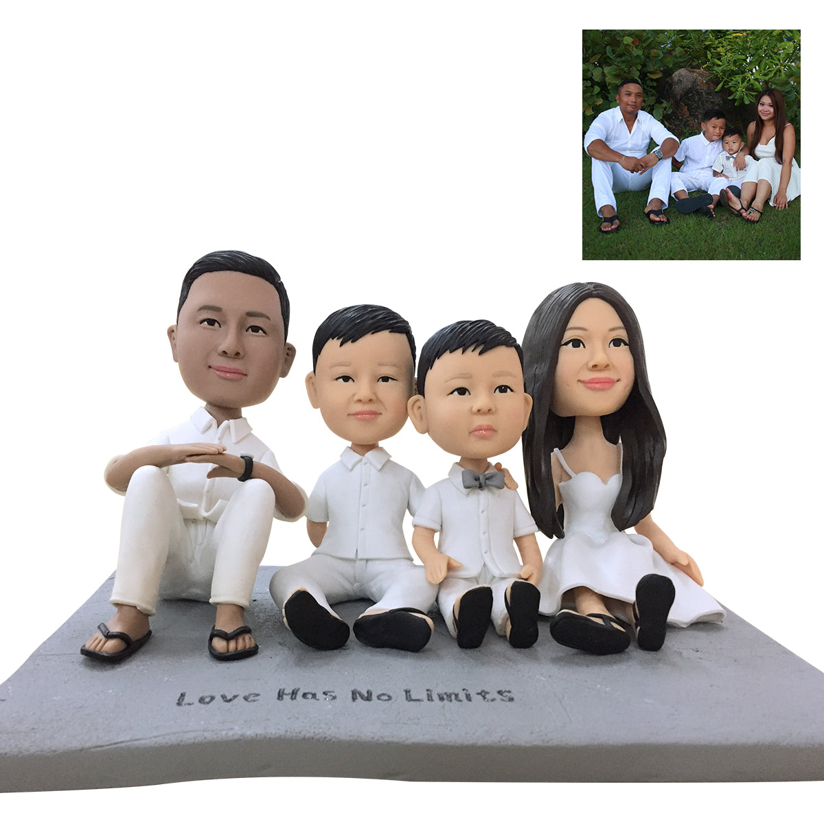 Fully Customizable 1-5 Person Custom Bobblehead With Engraved Text