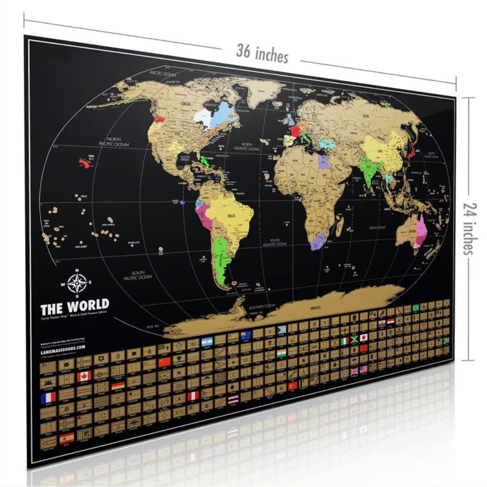 50%OFF⭐️Scratch Off Map Of The World Large Size Upgraded Version