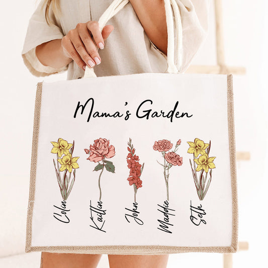 Mom's Garden is Her Children Customized Tote Bags