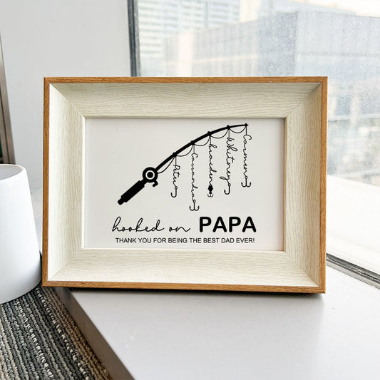 🎣Hooked On Daddy Customized Art Print Frame