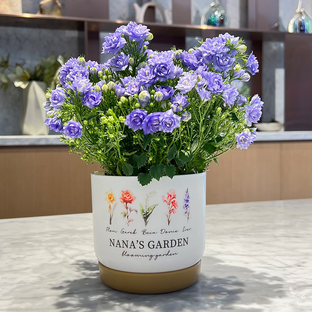 3D Print Customized Birth Flower Pot Mom's Garden is Her Children