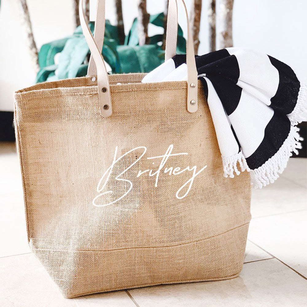 Personalized beach discount towel and bag