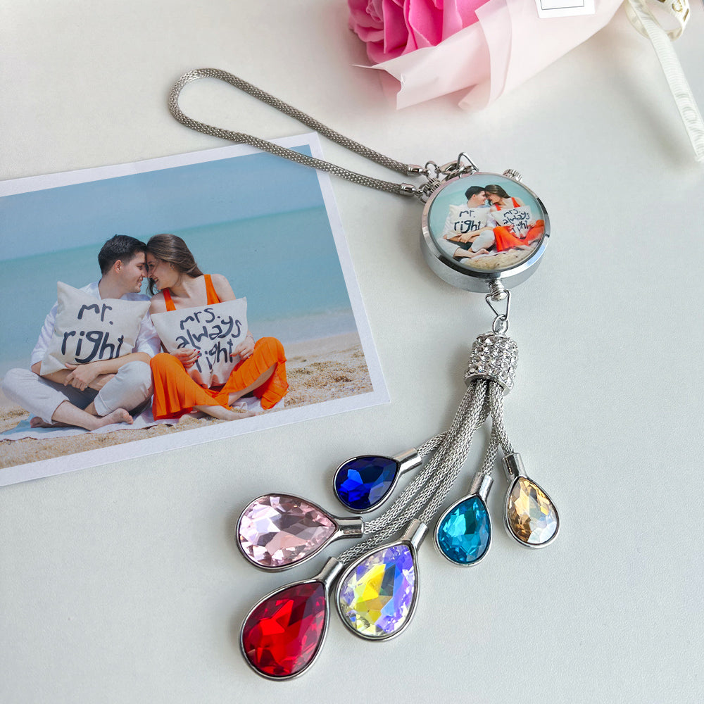 Personalized Photo Car Aromatherapy Lucky Crystal Pendant